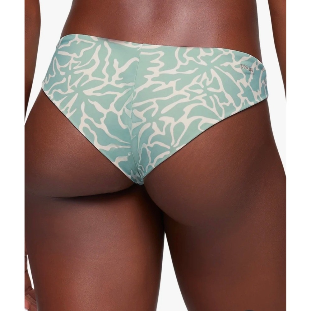 prAna Lahari Tanga Bikini Bottom Womens L Green NWT Saltwater Bloom sporty swim